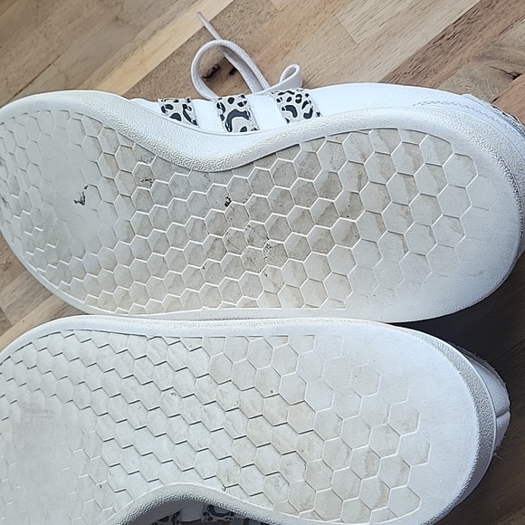 Vintage Adidas Grand Court Women's Shoes Leopard Print Stripe Sneakers Size 9.5 - Picture 6 of 10